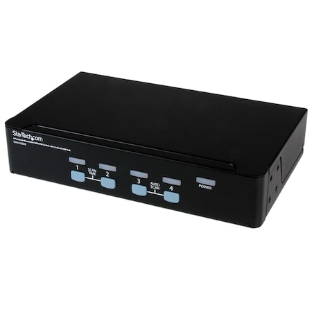 Startech.Com 4 Port Rack Mountable USB KVM Switch with Audio & USB Hub SV431USBAE